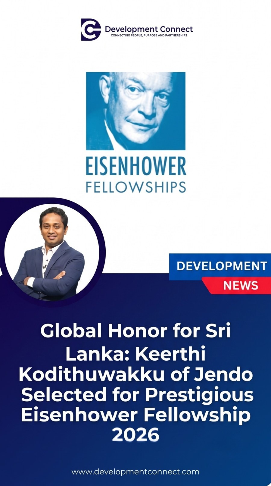Keerthi Kodithuwakku — Eisenhower Fellowship 2026 announcement